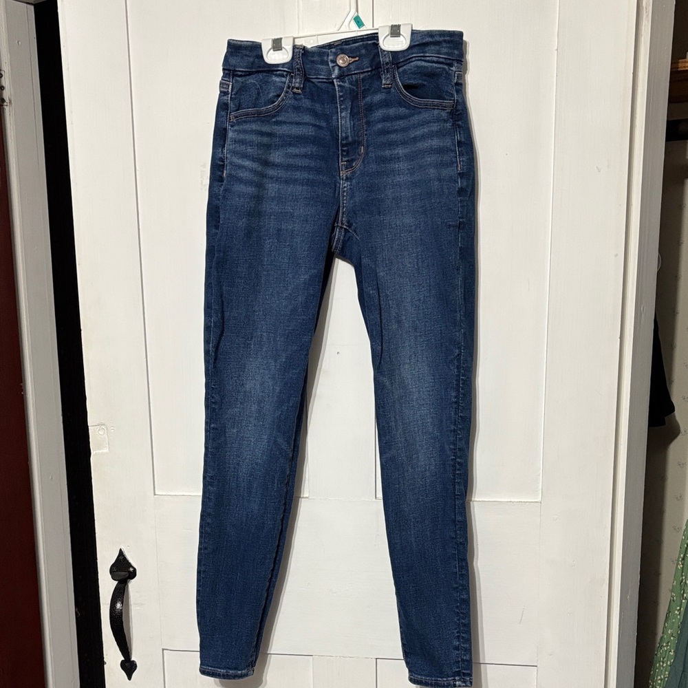 American Eagle Outfitters Women's Skinny Jeans - Dark Blue